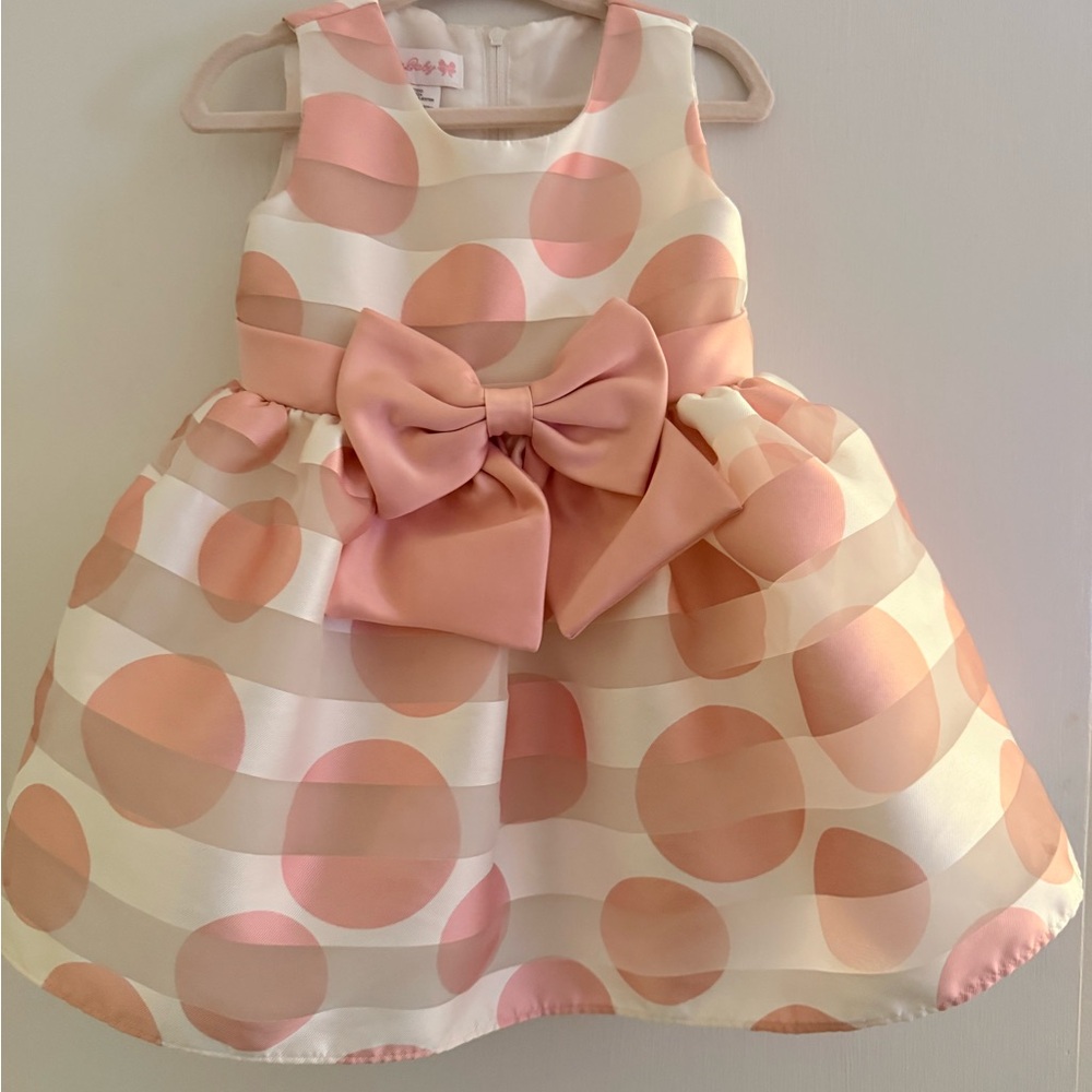 Bonnie Baby Pink and White Dress